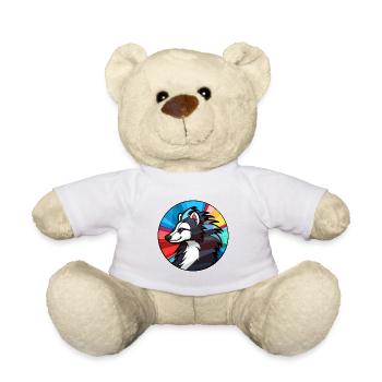 Stinktierglas bunte Karikatur Kawaii Tier - Teddy - Weiß - Vorne