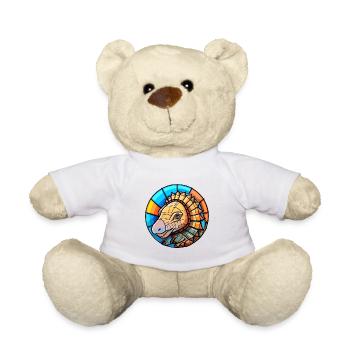 Armadillo Stained Glass Colorful Cartoon Kawaii An - Teddy Bear - white - Front