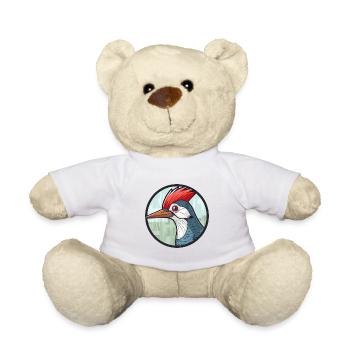 Pic vitrail coloré Cartoon Kawaii A - Nounours - blanc - Devant