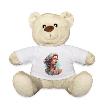 Femme / Dame / Blonde / Jolie / Féminine / Féminine - Nounours - blanc - Devant