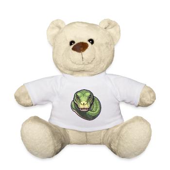 Anaconda mignon heureux kawaii dessin animé Clipart Animal - Nounours - blanc - Devant