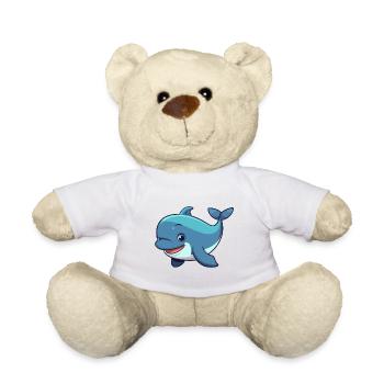 Wal Niedlich Glücklich Kawaii Cartoon Clipart Tier - Teddy - Weiß - Vorne