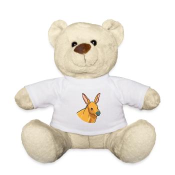 Aardvark Cute Happy Kawaii Cartoon Clipart Animal - Teddy Bear - white - Front