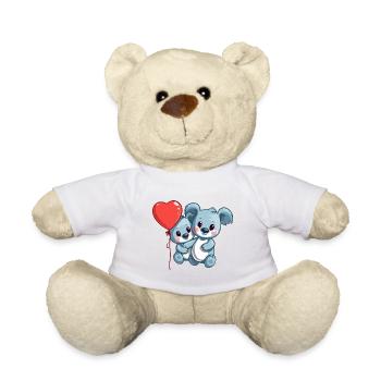 Koala Kawaii Cartoon Pet Jouant Avec Des Ballons - Nounours - blanc - Devant