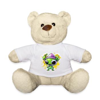 Alien / Außerirdisch / Ufo / Area 51 / All / Mars - Teddy - Weiß - Vorne