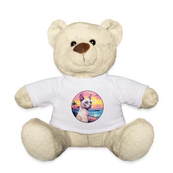Tonkinois Chat Race Aquarelle Dessin Animé Kawaii Animal De Compagnie - Nounours - blanc - Devant