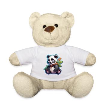 Panda / Tier / Zoo / Bambus / Wild / Kindlich - Teddy - Weiß - Vorne