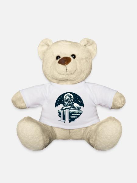 LÖWE FELSEN RUHE MEDITATION KRAFT FOKUS SAVANNE - Teddy - Weiß