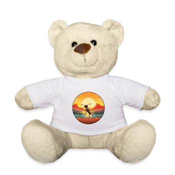 Ant Colorful Watercolor Cartoon Kawaii Animal - Teddy Bear - white - Front