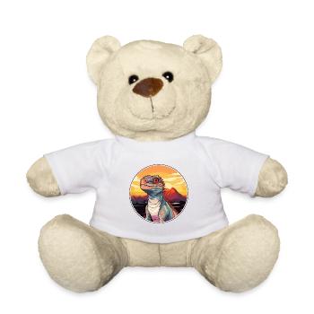 Basilisk Buntes Aquarell Cartoon Kawaii Tier - Teddy - Weiß - Vorne