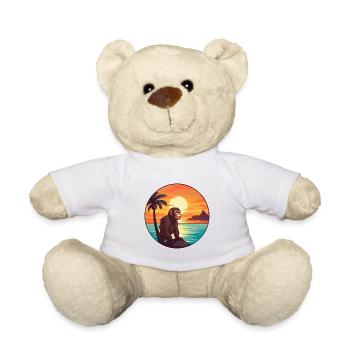Affe buntes Aquarell Cartoon Kawaii Tier - Teddy - Weiß - Vorne