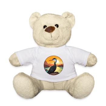 Kormoran Bunte Aquarell-Karikatur Kawaii Haustier - Teddy - Weiß - Vorne