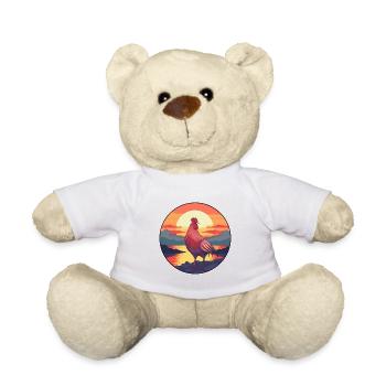 Huhn buntes Aquarell Cartoon Kawaii Tier - Teddy - Weiß - Vorne