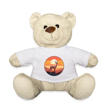 Impala Buntes Aquarell Cartoon Kawaii Tier - Teddy - Weiß - Vorne