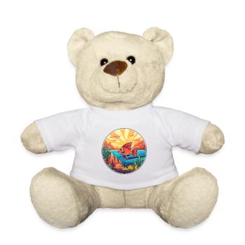 Coral Reef Fish Colorful Watercolor Cartoon Kawaii - Teddy Bear - white - Front