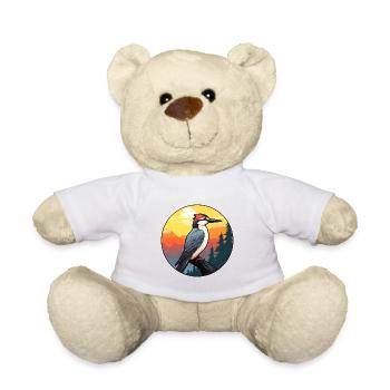 Pic Aquarelle Colorée Dessin Animé Kawaii Pet - Nounours - blanc - Devant