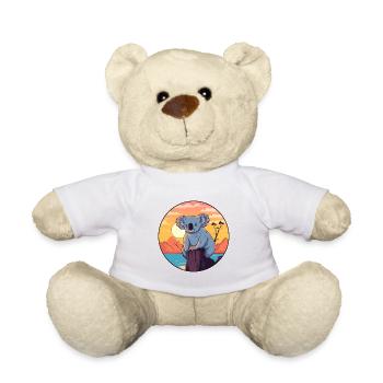 Koala Colorful Watercolor Cartoon Kawaii Animal - Teddy Bear - white - Front