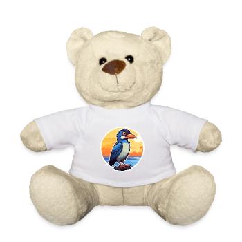 Jay Lustige Karikatur Kawaii Beach Illustration - Teddy - Weiß - Vorne