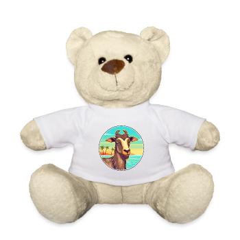 Ziege Aquarell Cartoon Kawaii Clipart Tier - Teddy - Weiß - Vorne