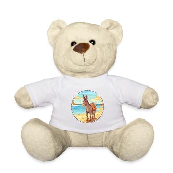Âne aquarelle dessin animé Kawaii Clipart Animal - Nounours - blanc - Devant