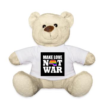 Make love not war - Teddy Bear - white - Front