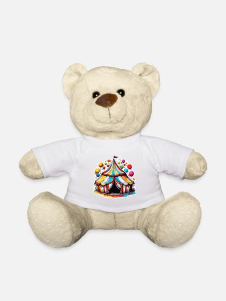 Zirkuszelt / Manege / Unterhaltung / Artisten - Teddy - Weiß