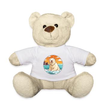 Ours polaire aquarelle dessin animé Kawaii Clipart animal de compagnie - Nounours - blanc - Devant