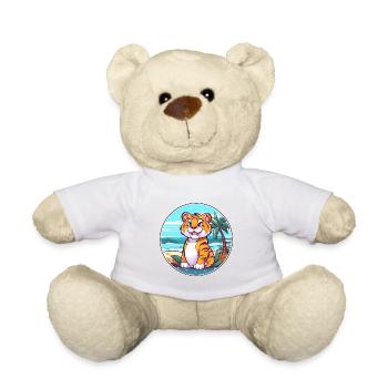 Tiger Aquarell Cartoon Kawaii Clipart Tier - Teddy - Weiß - Vorne