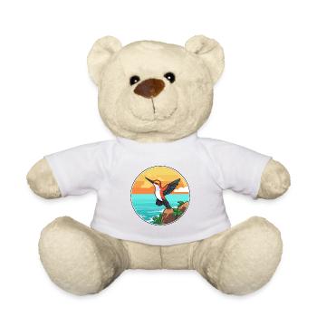 Colibri aquarelle dessin animé Kawaii Clipart animal de compagnie - Nounours - blanc - Devant