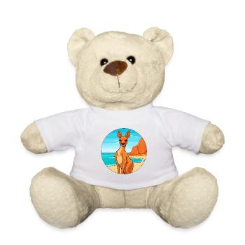 Kangaroo Watercolor Cartoon Kawaii Clipart Animal - Teddy Bear - white - Front