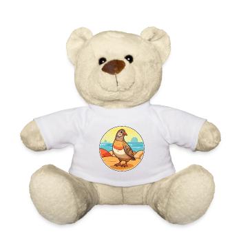 Perdrix aquarelle dessin animé Kawaii Clipart Animal - Nounours - blanc - Devant