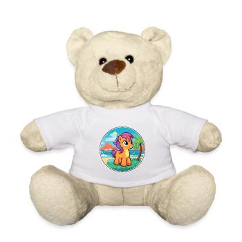 ponny aquarell cartoon kawaii clipart tier - Teddy - Weiß - Vorne
