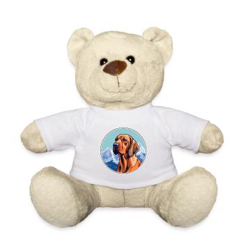 Bavarian Mountain Hound Dog Breed Cartoon Kawaii W - Teddy Bear - white - Front