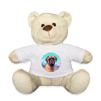 Mastiff brésilien race de chien dessin animé kawaii Waterco - Nounours - blanc - Devant