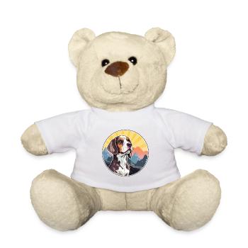 Braque Auvergne Hunderasse Cartoon Kawaii Watercolo - Teddy - Weiß - Vorne