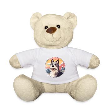 Chien Français Dog Breed Cartoon Kawaii Aquarelle - Nounours - blanc - Devant