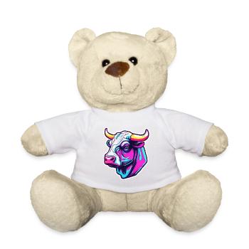 Bull / Bull / Animal / Horns / Bullfighting - Teddy Bear - white - Front