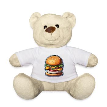Burgers / Fast Food / Food / Buns / Beef - Teddy Bear - white - Front