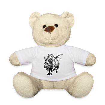Bull / Bull / Animal / Horns / Bullfighting - Teddy Bear - white - Front