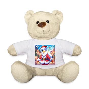 Mouette, Père Noël, Noël, Saint-Nicolas, Noël - Nounours - blanc - Devant