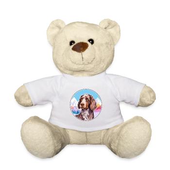 Allemand Pointer à poil dur chien race Cartoon Kawaii - Nounours - blanc - Devant