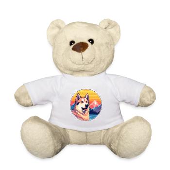 Paria indien chien race Cartoon Kawaii aquarelle - Nounours - blanc - Devant