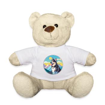 Laufhund Hunderasse Cartoon Kawaii Aquarell - Teddy - Weiß - Vorne