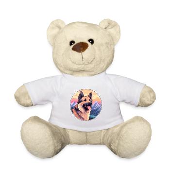 Majorca Shepherd Dog Breed Cartoon Kawaii Watercol - Teddy Bear - white - Front
