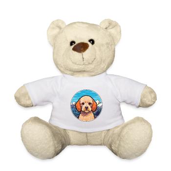 Miniature Poodle Dog Breed Cartoon Kawaii Watercol - Teddy Bear - white - Front