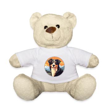 Nordamerikanischer Schäferhund Rasse Cartoon Kawaii W - Teddy - Weiß - Vorne