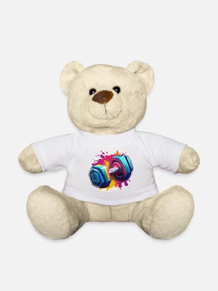 Haltères / Poids / Sports / Musculation / Entraînement - Nounours - blanc