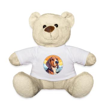 Posavac Hound Dog Breed Cartoon Kawaii Watercolor - Teddy Bear - white - Front