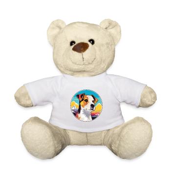 Parson Russell Terrier Hunderasse Cartoon Kawaii Wa - Teddy - Weiß - Vorne