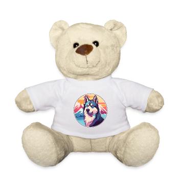 Prazsky Krysarik Dog Breed Cartoon Kawaii Watercol - Teddy Bear - white - Front